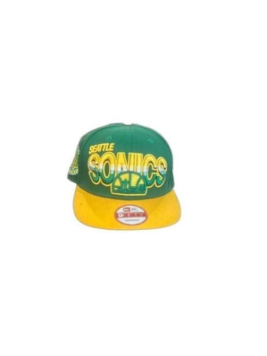 New Era Other - New Era Seattle SuperSonics 9FIFTY Snapback Hat Green Yellow 1996